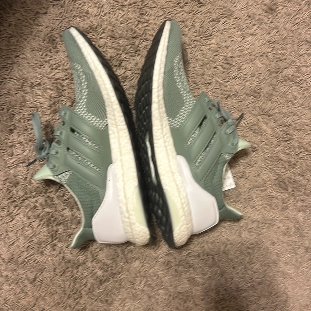 Green and White ultra boost